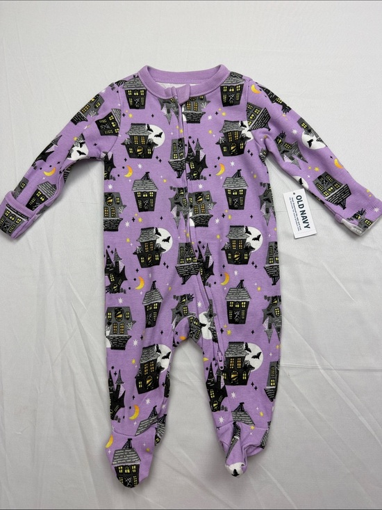 Old Navy Other - Old Navy Lavender Halloween Haunted House Footed One-Piece 2way zipper